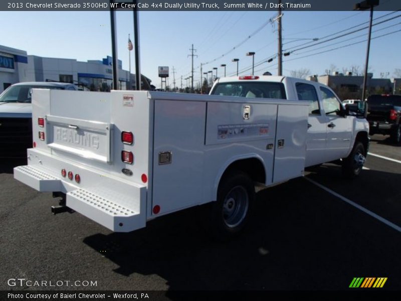 Summit White / Dark Titanium 2013 Chevrolet Silverado 3500HD WT Crew Cab 4x4 Dually Utility Truck