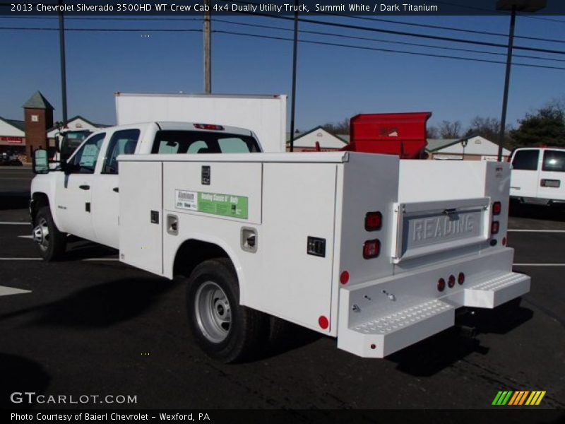 Summit White / Dark Titanium 2013 Chevrolet Silverado 3500HD WT Crew Cab 4x4 Dually Utility Truck