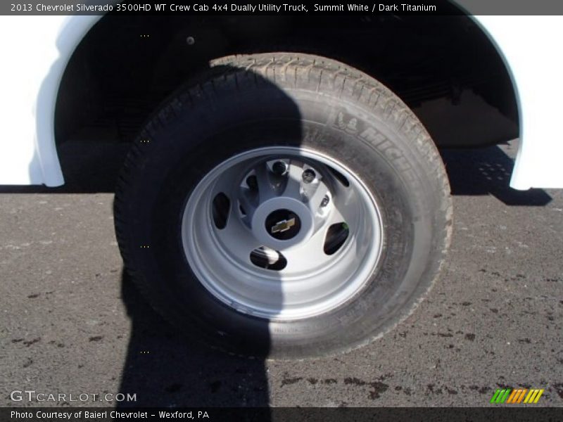 Summit White / Dark Titanium 2013 Chevrolet Silverado 3500HD WT Crew Cab 4x4 Dually Utility Truck