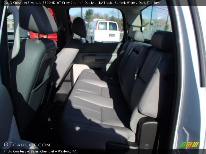 Summit White / Dark Titanium 2013 Chevrolet Silverado 3500HD WT Crew Cab 4x4 Dually Utility Truck