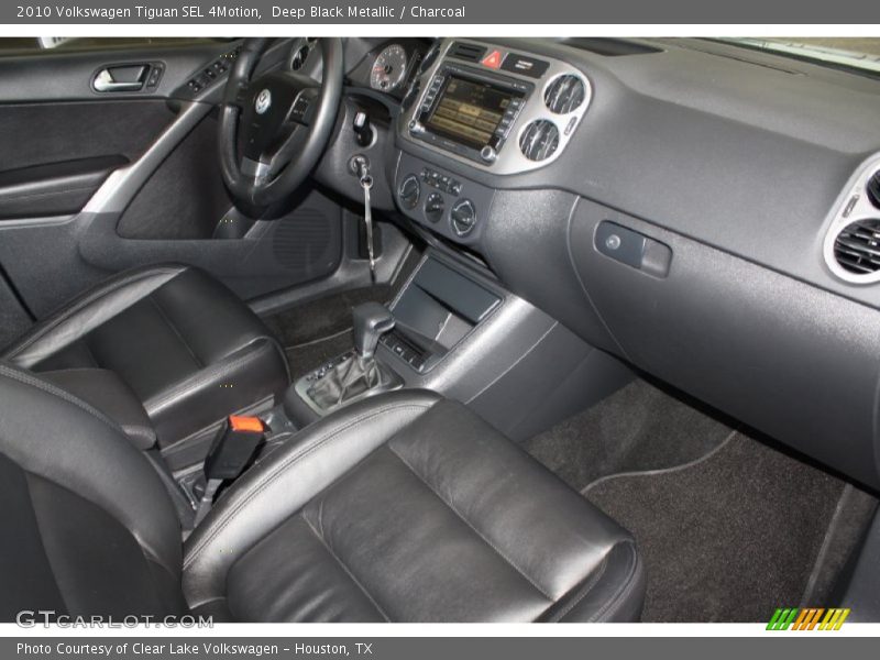 Deep Black Metallic / Charcoal 2010 Volkswagen Tiguan SEL 4Motion
