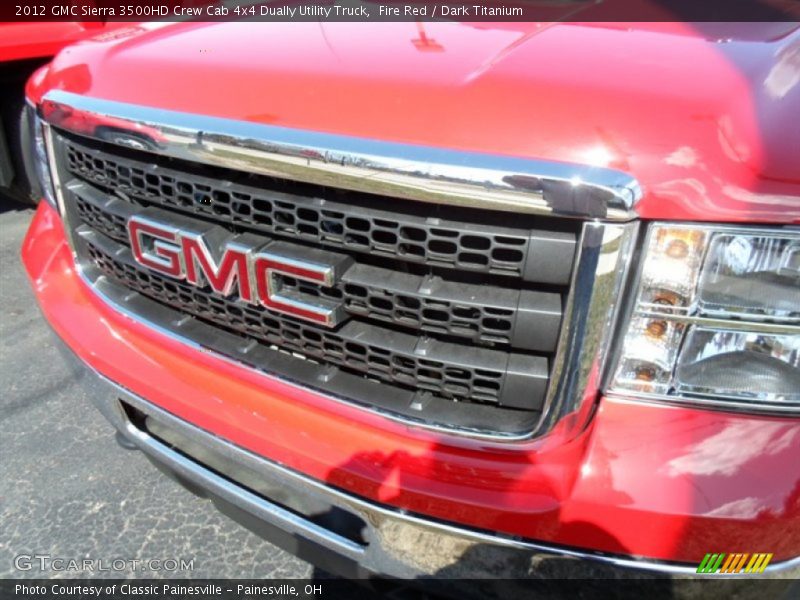 Fire Red / Dark Titanium 2012 GMC Sierra 3500HD Crew Cab 4x4 Dually Utility Truck