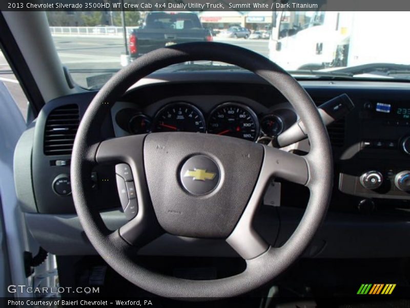 Summit White / Dark Titanium 2013 Chevrolet Silverado 3500HD WT Crew Cab 4x4 Dually Utility Truck