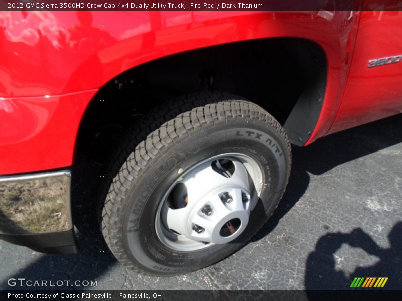Fire Red / Dark Titanium 2012 GMC Sierra 3500HD Crew Cab 4x4 Dually Utility Truck