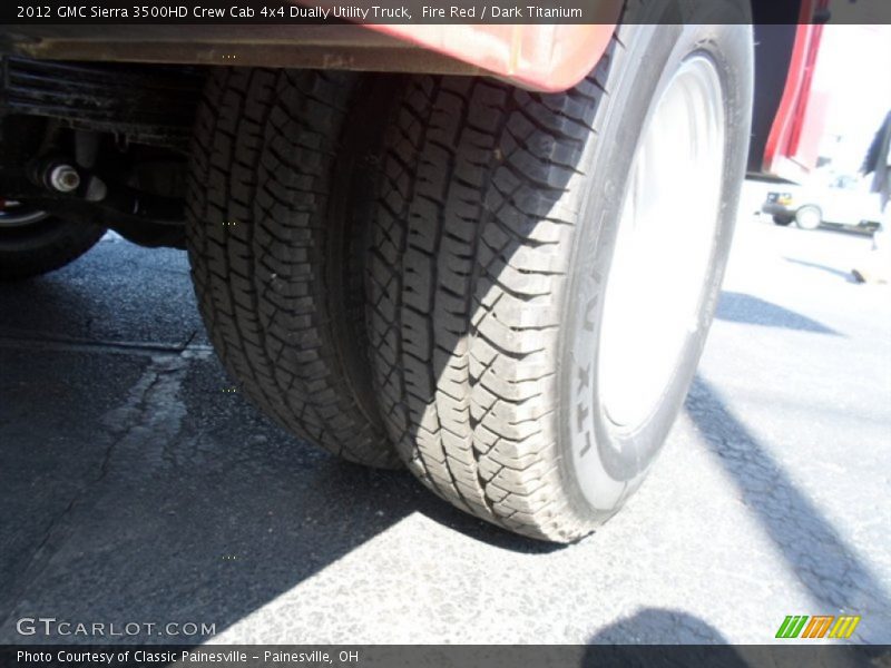 Fire Red / Dark Titanium 2012 GMC Sierra 3500HD Crew Cab 4x4 Dually Utility Truck