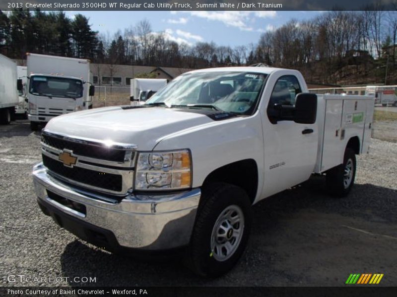 Summit White / Dark Titanium 2013 Chevrolet Silverado 3500HD WT Regular Cab Utility Truck