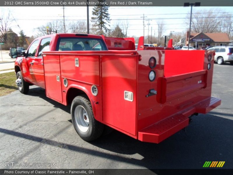Fire Red / Dark Titanium 2012 GMC Sierra 3500HD Crew Cab 4x4 Dually Utility Truck