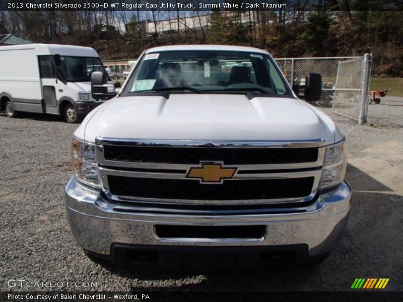 Summit White / Dark Titanium 2013 Chevrolet Silverado 3500HD WT Regular Cab Utility Truck