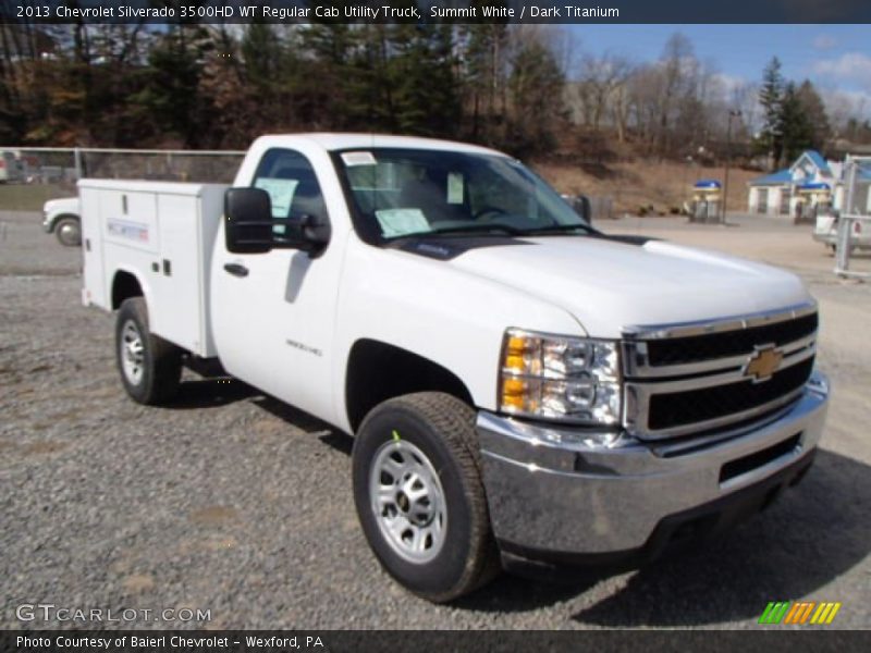 Summit White / Dark Titanium 2013 Chevrolet Silverado 3500HD WT Regular Cab Utility Truck