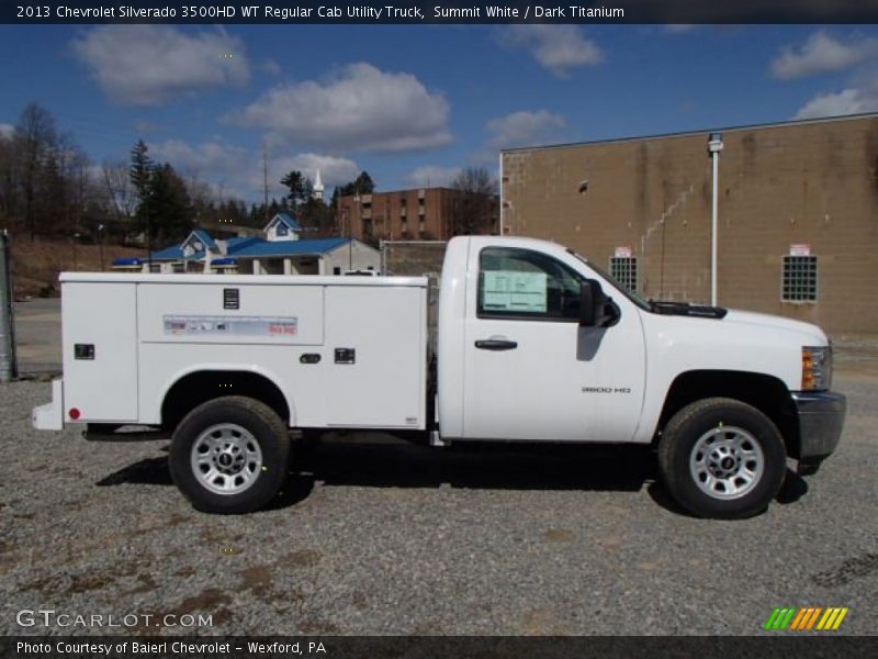Summit White / Dark Titanium 2013 Chevrolet Silverado 3500HD WT Regular Cab Utility Truck
