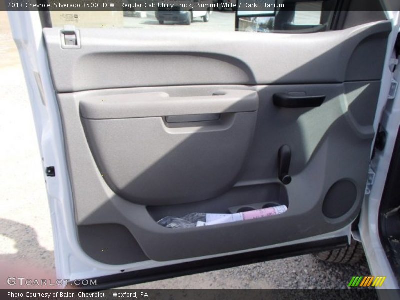 Summit White / Dark Titanium 2013 Chevrolet Silverado 3500HD WT Regular Cab Utility Truck