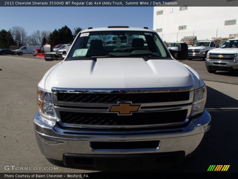 Summit White / Dark Titanium 2013 Chevrolet Silverado 3500HD WT Regular Cab 4x4 Utility Truck