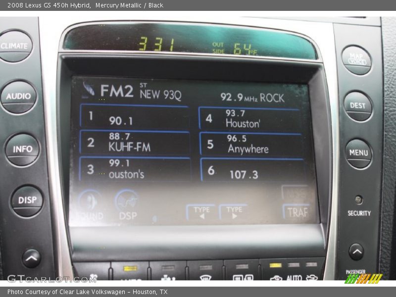 Mercury Metallic / Black 2008 Lexus GS 450h Hybrid