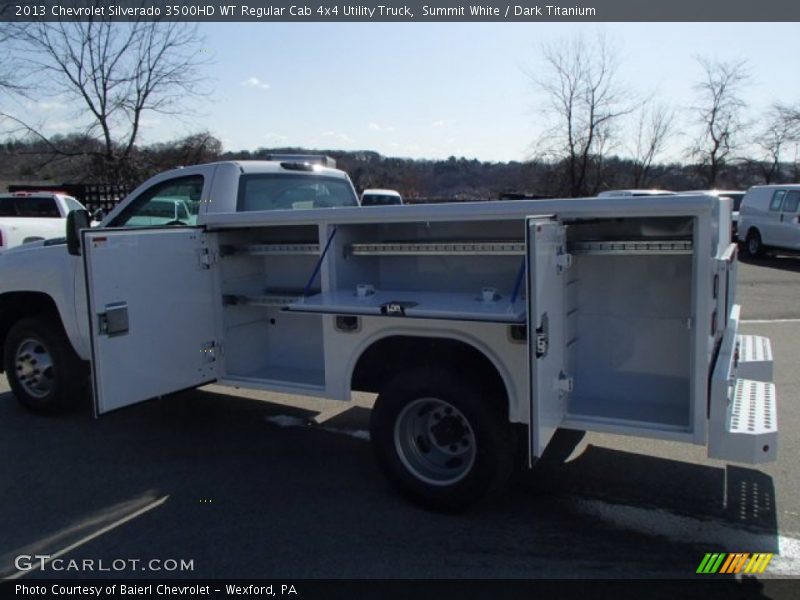 Summit White / Dark Titanium 2013 Chevrolet Silverado 3500HD WT Regular Cab 4x4 Utility Truck