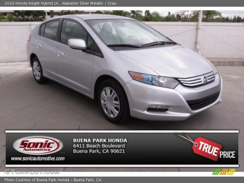 Alabaster Silver Metallic / Gray 2010 Honda Insight Hybrid LX