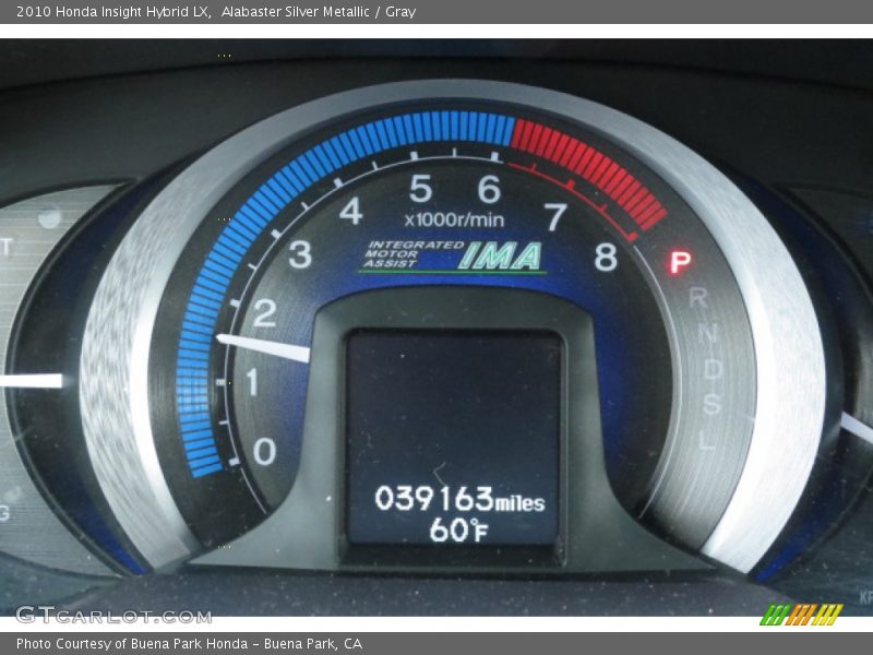 Alabaster Silver Metallic / Gray 2010 Honda Insight Hybrid LX