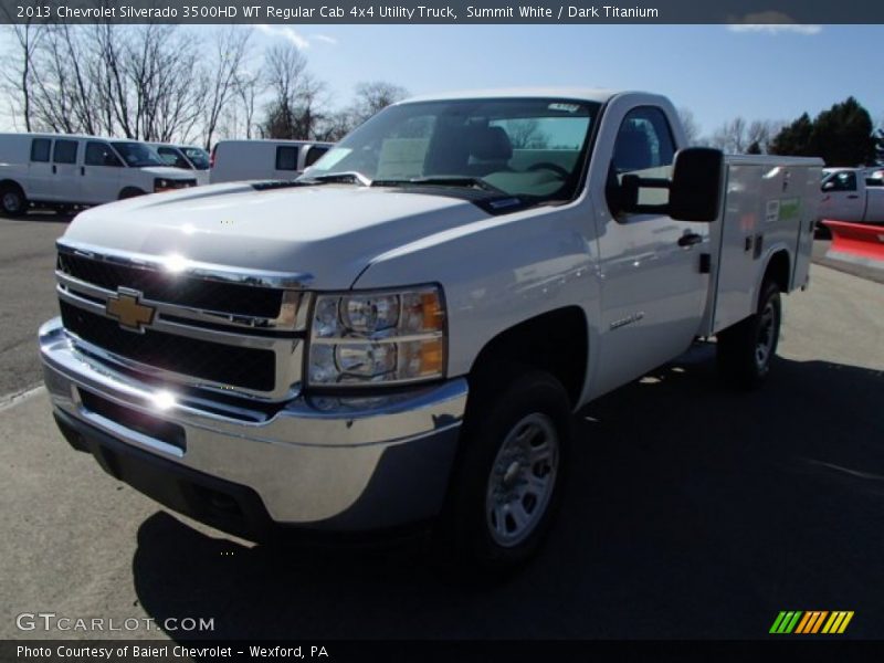 Summit White / Dark Titanium 2013 Chevrolet Silverado 3500HD WT Regular Cab 4x4 Utility Truck