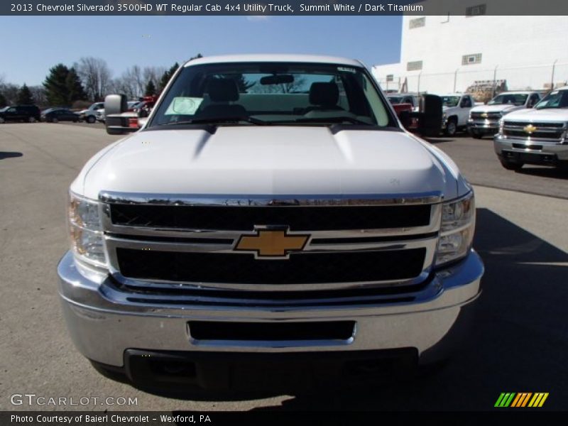 Summit White / Dark Titanium 2013 Chevrolet Silverado 3500HD WT Regular Cab 4x4 Utility Truck