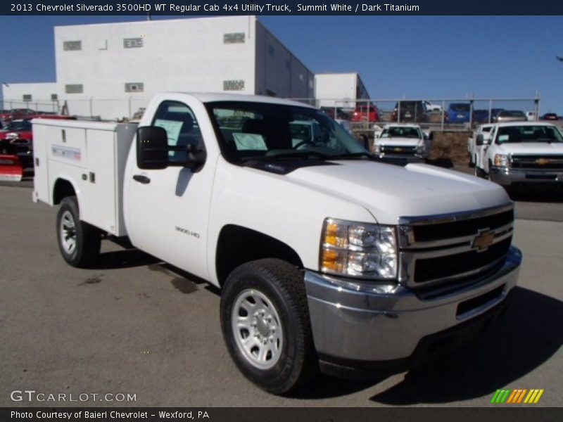 Summit White / Dark Titanium 2013 Chevrolet Silverado 3500HD WT Regular Cab 4x4 Utility Truck