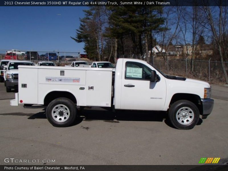 Summit White / Dark Titanium 2013 Chevrolet Silverado 3500HD WT Regular Cab 4x4 Utility Truck