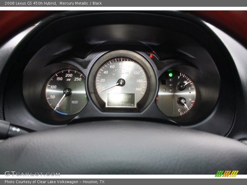 Mercury Metallic / Black 2008 Lexus GS 450h Hybrid