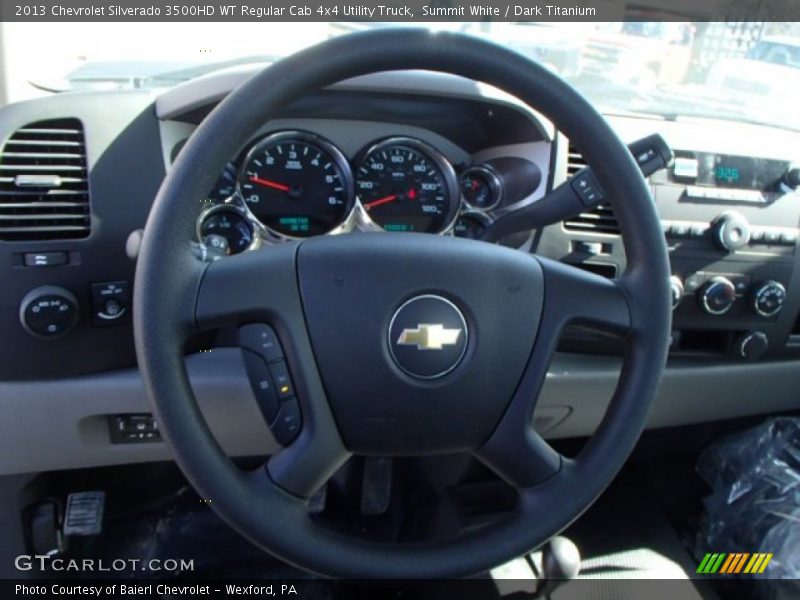 Summit White / Dark Titanium 2013 Chevrolet Silverado 3500HD WT Regular Cab 4x4 Utility Truck