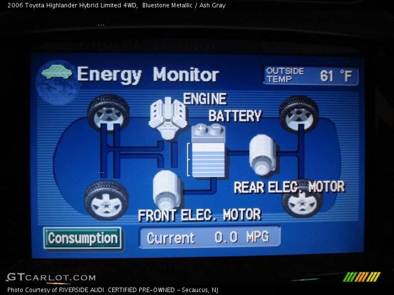 Bluestone Metallic / Ash Gray 2006 Toyota Highlander Hybrid Limited 4WD