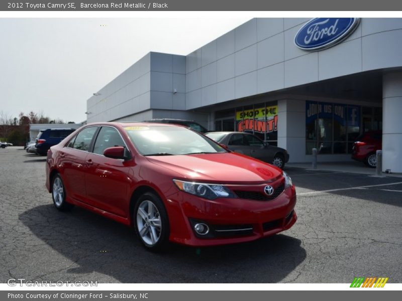 Barcelona Red Metallic / Black 2012 Toyota Camry SE