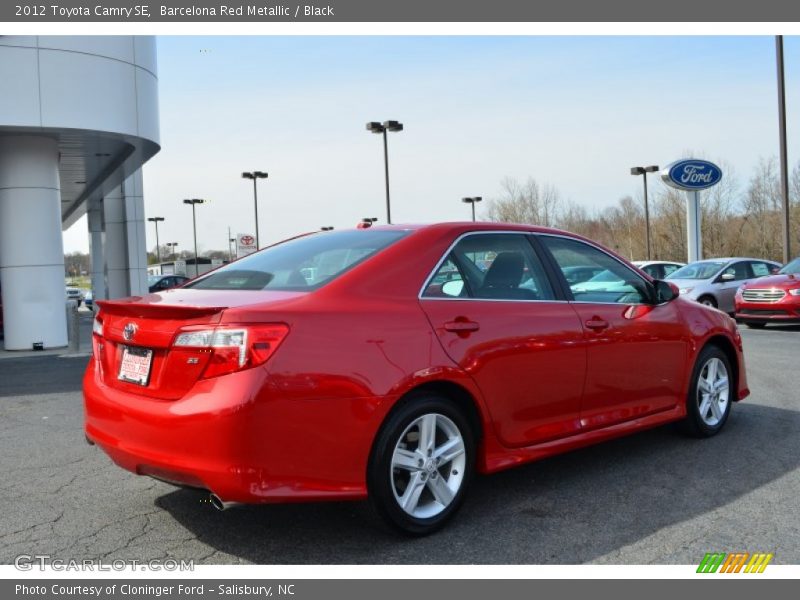 Barcelona Red Metallic / Black 2012 Toyota Camry SE