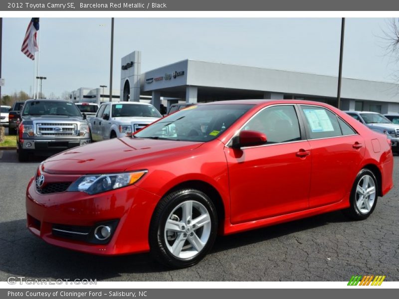 Barcelona Red Metallic / Black 2012 Toyota Camry SE
