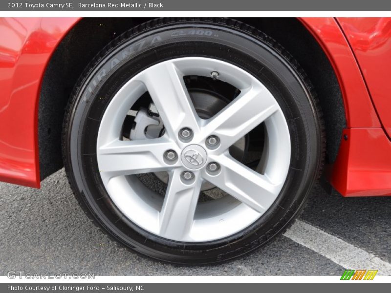 Barcelona Red Metallic / Black 2012 Toyota Camry SE