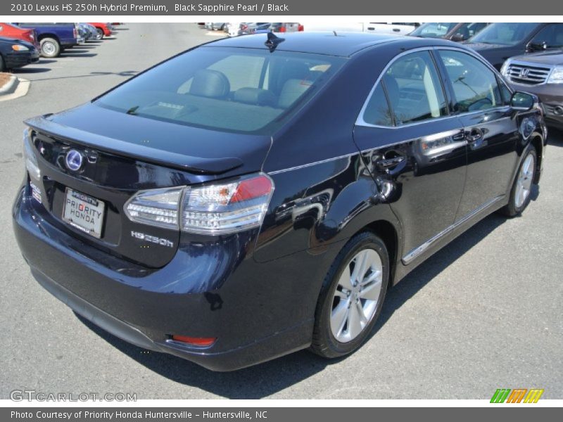 Black Sapphire Pearl / Black 2010 Lexus HS 250h Hybrid Premium