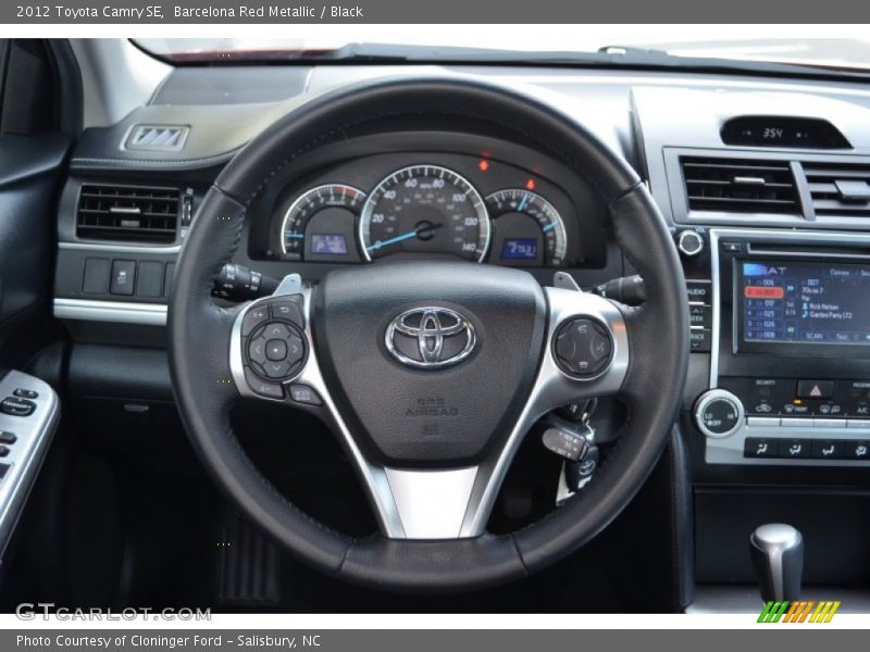 Barcelona Red Metallic / Black 2012 Toyota Camry SE