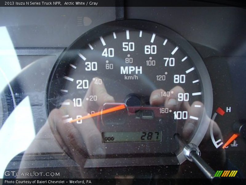 Arctic White / Gray 2013 Isuzu N Series Truck NPR