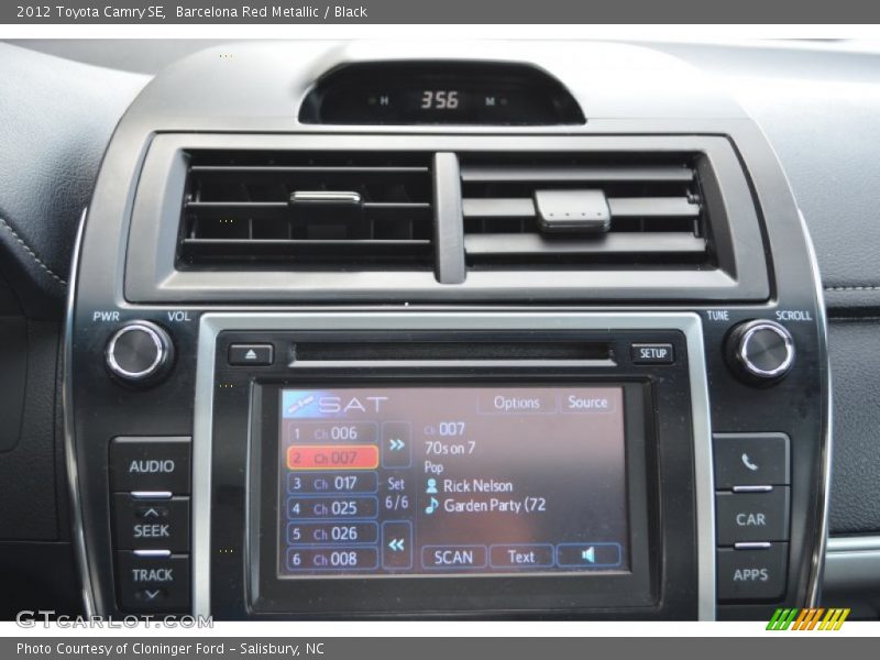 Barcelona Red Metallic / Black 2012 Toyota Camry SE
