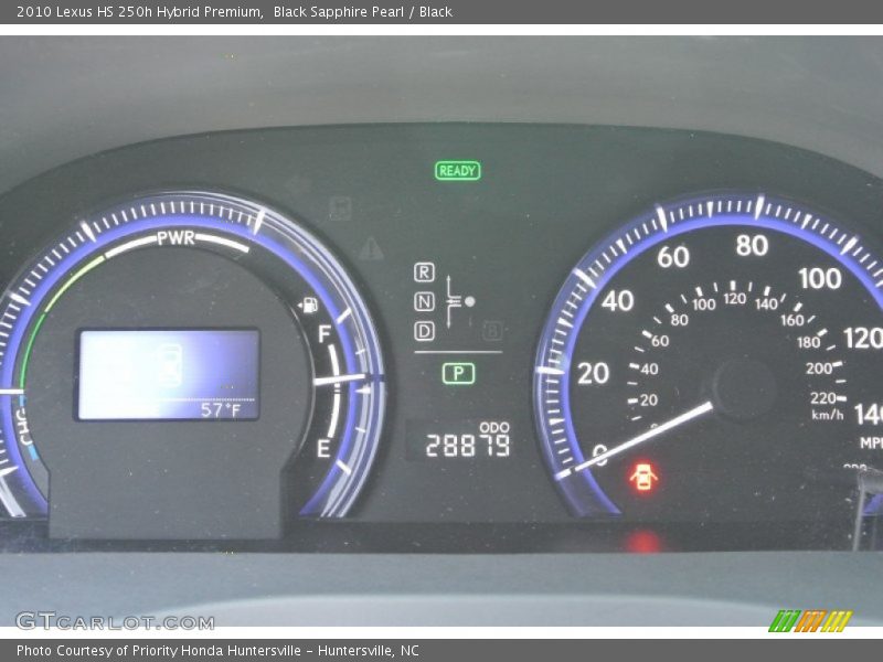 Black Sapphire Pearl / Black 2010 Lexus HS 250h Hybrid Premium