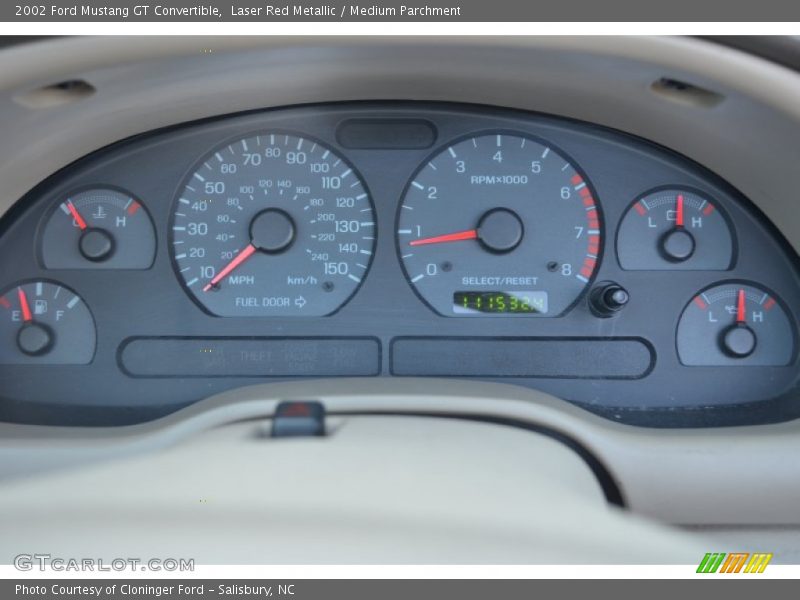  2002 Mustang GT Convertible GT Convertible Gauges