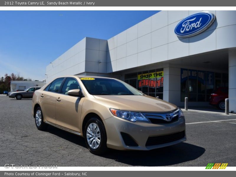 Sandy Beach Metallic / Ivory 2012 Toyota Camry LE