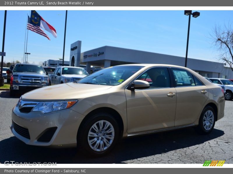 Sandy Beach Metallic / Ivory 2012 Toyota Camry LE