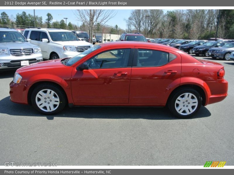 Redline 2-Coat Pearl / Black/Light Frost Beige 2012 Dodge Avenger SE