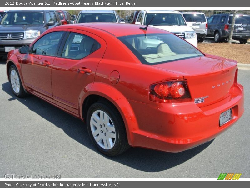 Redline 2-Coat Pearl / Black/Light Frost Beige 2012 Dodge Avenger SE