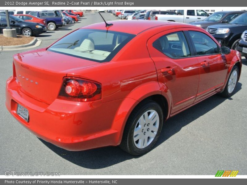 Redline 2-Coat Pearl / Black/Light Frost Beige 2012 Dodge Avenger SE