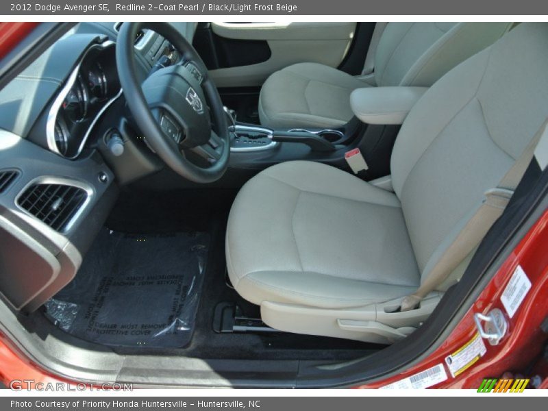 Redline 2-Coat Pearl / Black/Light Frost Beige 2012 Dodge Avenger SE