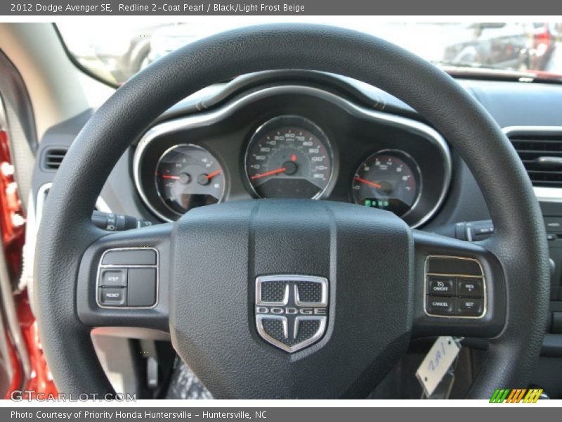 Redline 2-Coat Pearl / Black/Light Frost Beige 2012 Dodge Avenger SE