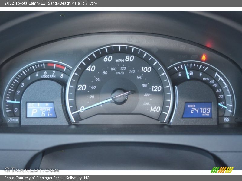 Sandy Beach Metallic / Ivory 2012 Toyota Camry LE