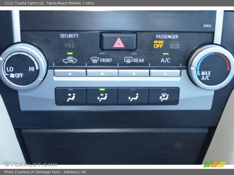 Sandy Beach Metallic / Ivory 2012 Toyota Camry LE