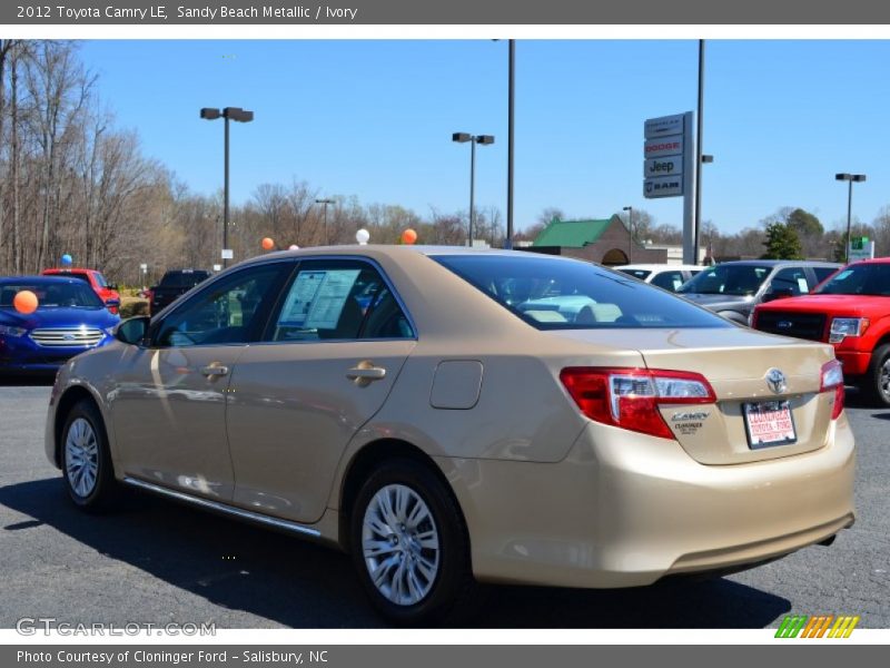 Sandy Beach Metallic / Ivory 2012 Toyota Camry LE
