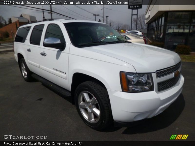 Summit White / Light Titanium/Dark Titanium 2007 Chevrolet Suburban 1500 LTZ 4x4