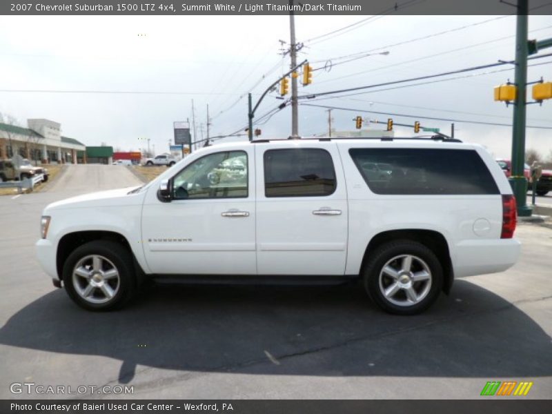 Summit White / Light Titanium/Dark Titanium 2007 Chevrolet Suburban 1500 LTZ 4x4