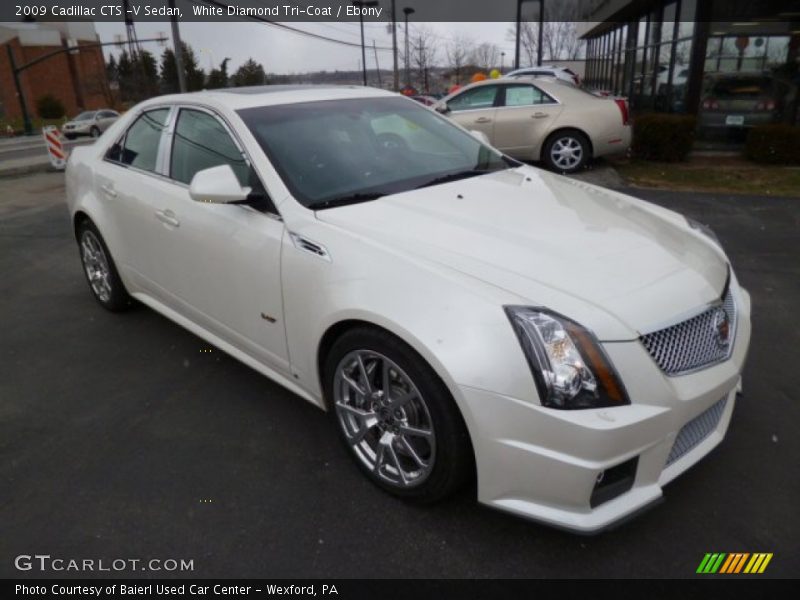 White Diamond Tri-Coat / Ebony 2009 Cadillac CTS -V Sedan